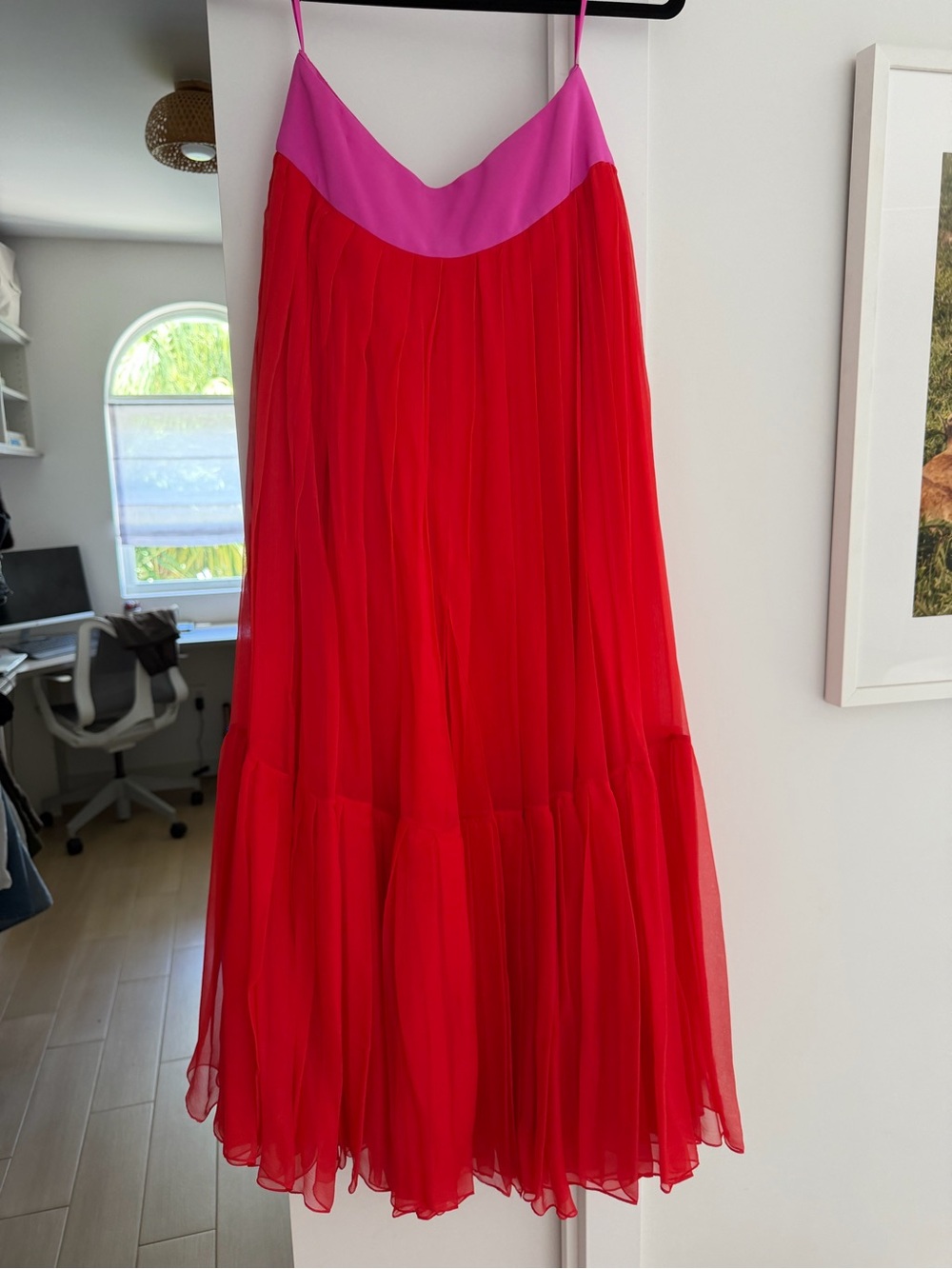 Kris Goyri Tiered Chiffon Maxi Skirt